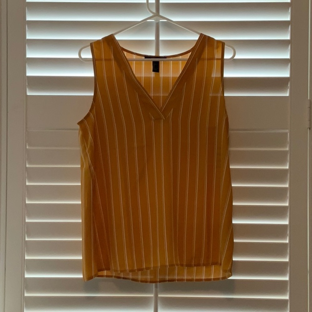 Yellow & White Striped Blouse